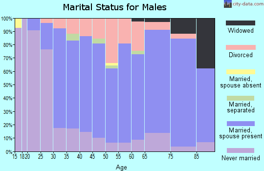 Zip code 54139 marital status for males