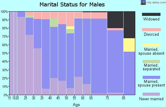 Zip code 54201 marital status for males