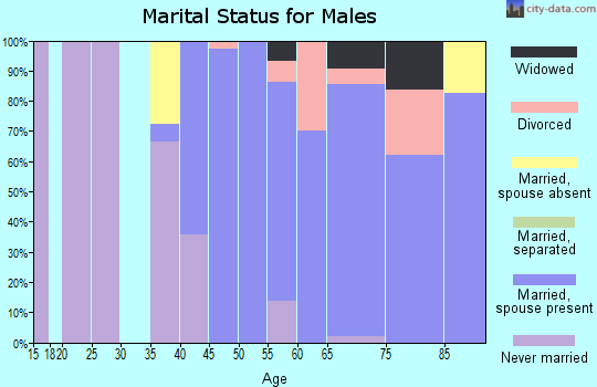 Zip code 54212 marital status for males