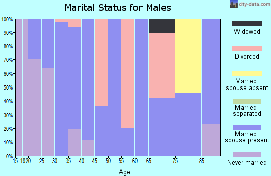 Zip code 54232 marital status for males