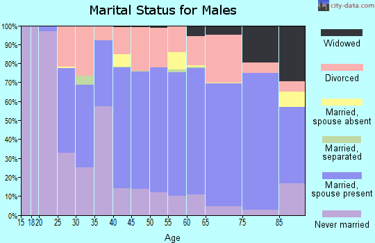 Zip code 54409 marital status for males