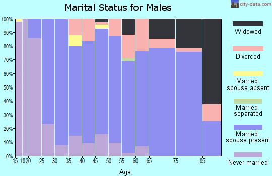 Zip code 54410 marital status for males