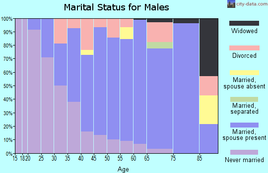 Zip code 54412 marital status for males