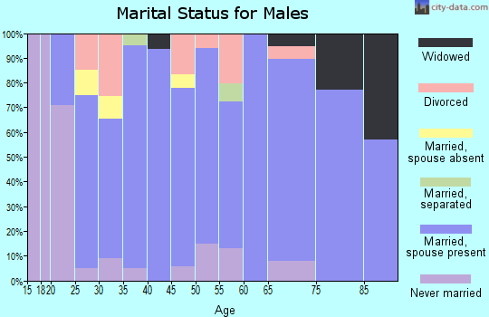 Zip code 54422 marital status for males