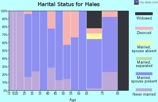 Zip code 54524 marital status for males
