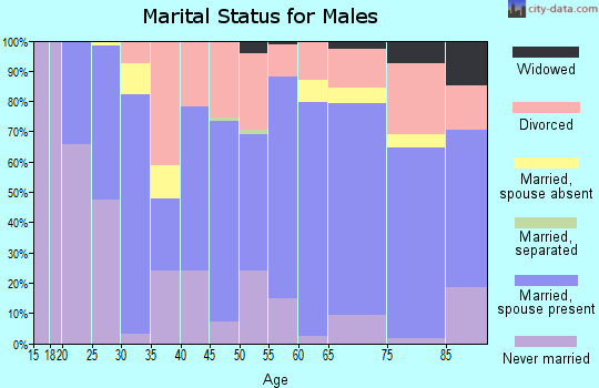 Zip code 54534 marital status for males