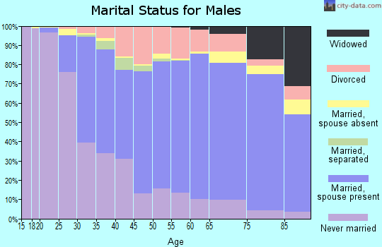 Zip code 54601 marital status for males