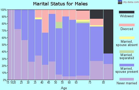 Zip code 54616 marital status for males