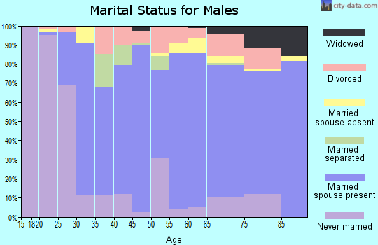 Zip code 54665 marital status for males