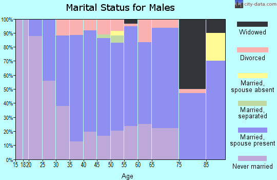 Zip code 54721 marital status for males