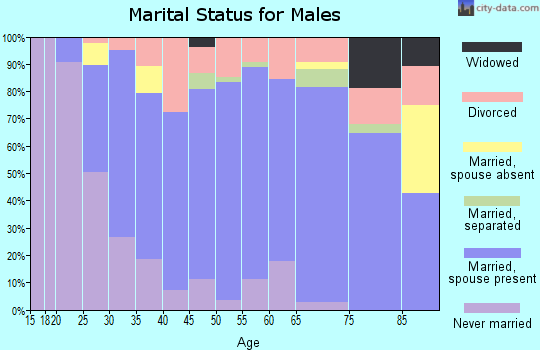 Zip code 54722 marital status for males