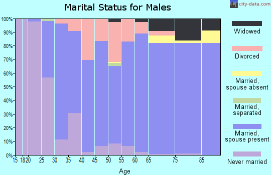 Zip code 54724 marital status for males