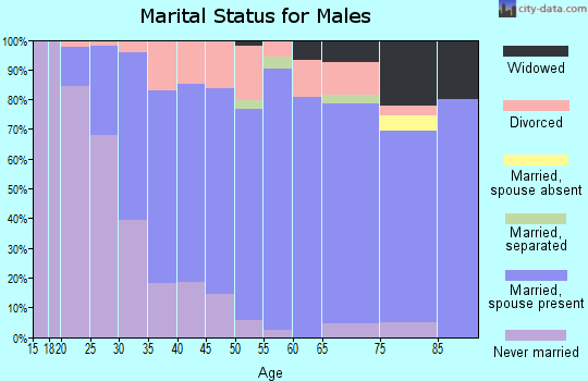 Zip code 54725 marital status for males