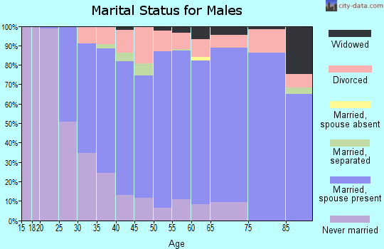 Zip code 54727 marital status for males