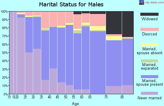 Zip code 54729 marital status for males