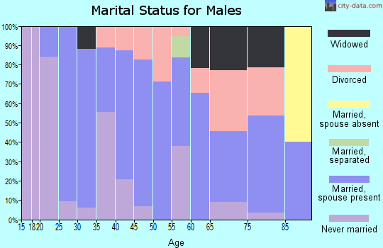 Zip code 54731 marital status for males