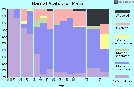 Zip code 54732 marital status for males