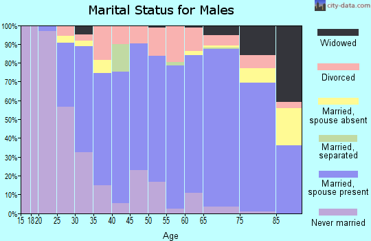 Zip code 54736 marital status for males