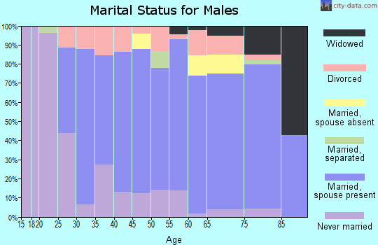 Zip code 54757 marital status for males