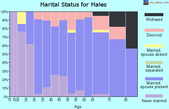 Zip code 54759 marital status for males