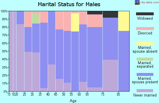 Zip code 54762 marital status for males