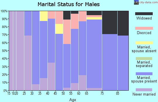 Zip code 54763 marital status for males