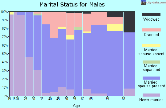 Zip code 54767 marital status for males