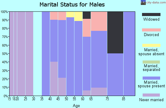 Zip code 54769 marital status for males