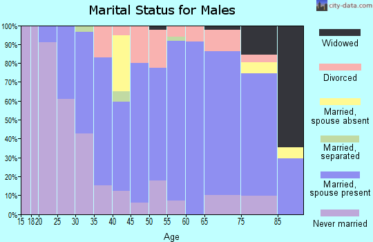 Zip code 54770 marital status for males