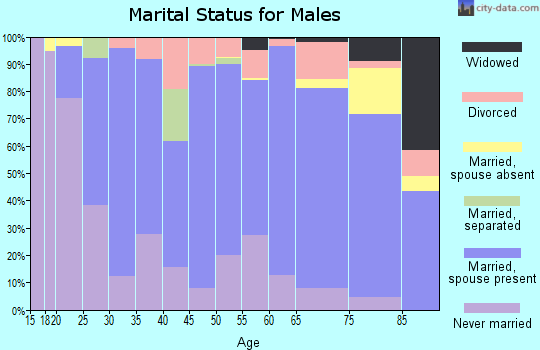 Zip code 54771 marital status for males
