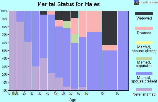 Zip code 54772 marital status for males