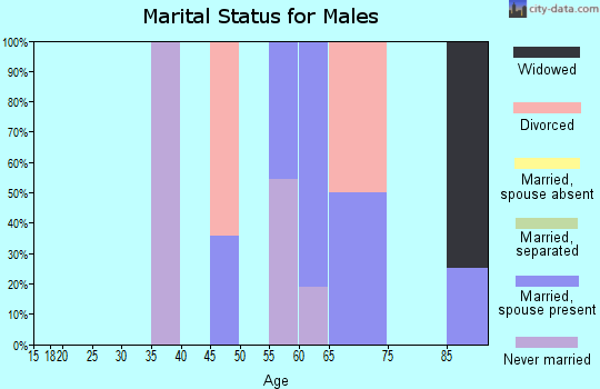 Zip code 54850 marital status for males