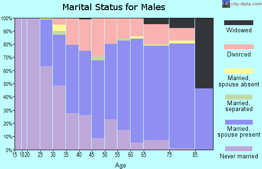 Zip code 54893 marital status for males