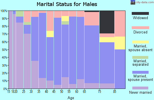 Zip code 54909 marital status for males