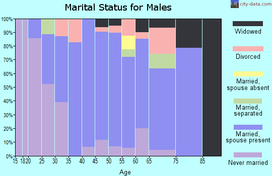 Zip code 54921 marital status for males