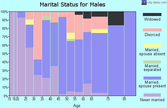 Zip code 54922 marital status for males