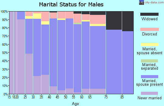 Zip code 54944 marital status for males