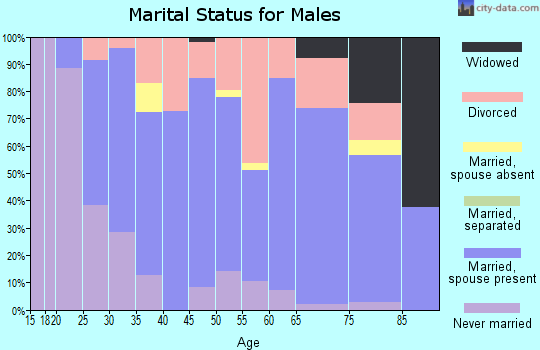 Zip code 54968 marital status for males