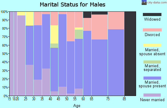 Zip code 55084 marital status for males
