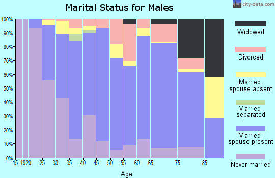 Zip code 55108 marital status for males