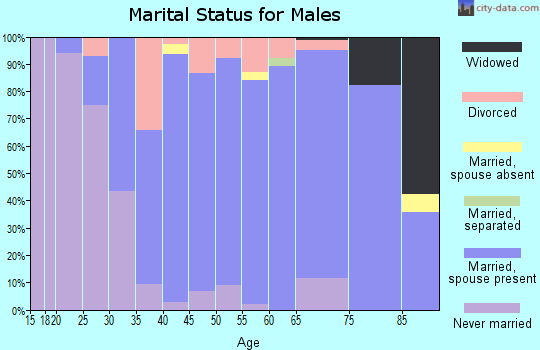 Zip code 55115 marital status for males