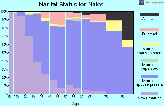 Zip code 55124 marital status for males