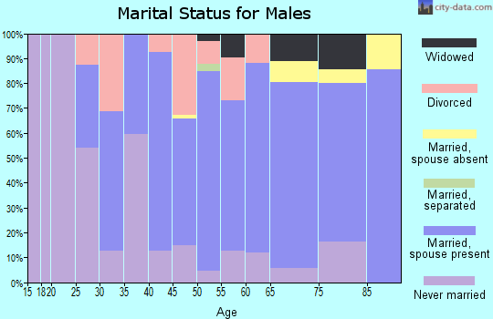 Zip code 55314 marital status for males