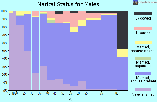 Zip code 55330 marital status for males