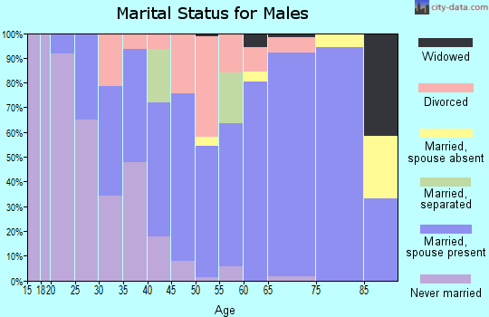 Zip code 55334 marital status for males