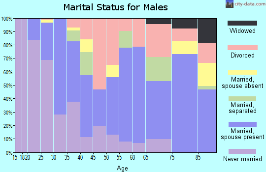 Zip code 55344 marital status for males