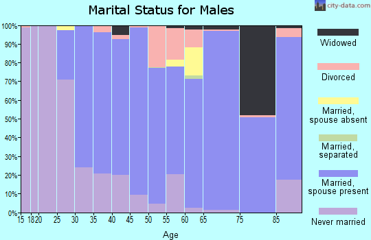 Zip code 55352 marital status for males