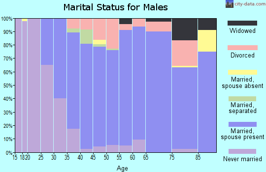 Zip code 55359 marital status for males