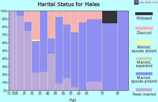 Zip code 55373 marital status for males