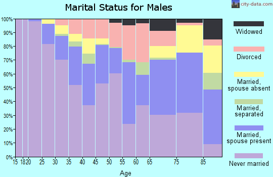Zip code 55408 marital status for males